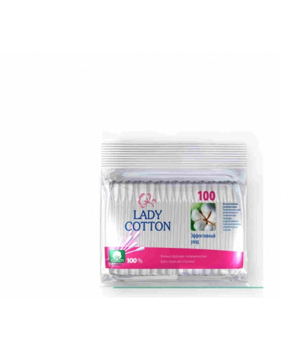 Ватні палички Lady Cotton гігієнічні пачка 100 шт оптом в інтернет-магазині Domestik