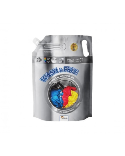 Гель для прання Wash & Free 2 л оптом в інтернет-магазині Domestik