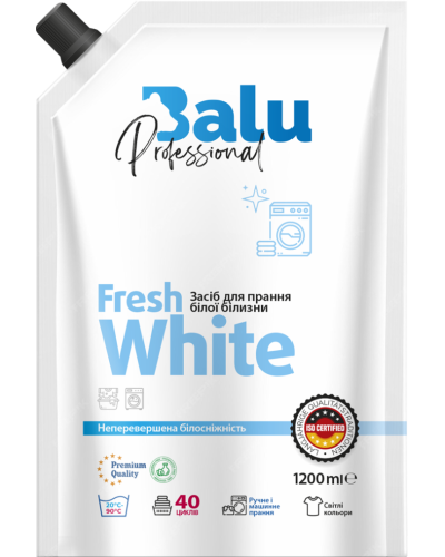 Гель для прання білизни білого кольору Balu Fresh White 1,2 л оптом в інтернет-магазині Domestik