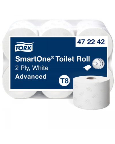 Туалетний папір в рулонах 472242 Tork SmartOne 2 шари, 1 рулон (Т8) оптом в інтернет-магазині Domestik