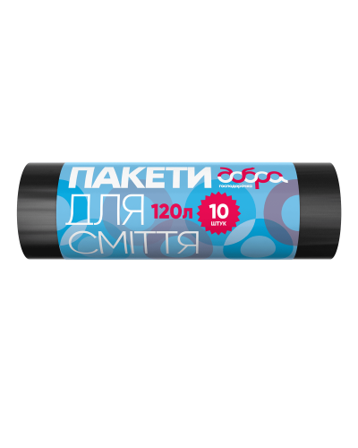 Пакети для сміття Добра господарочка 120л 10шт оптом в інтернет-магазині Domestik