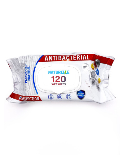 Вологі серветки Naturelle Antibacterial 120шт оптом в інтернет-магазині Domestik