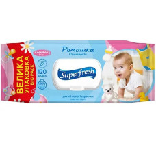 Вологі серветки дитячі Summer Fresh Ромашка клапан 120 шт